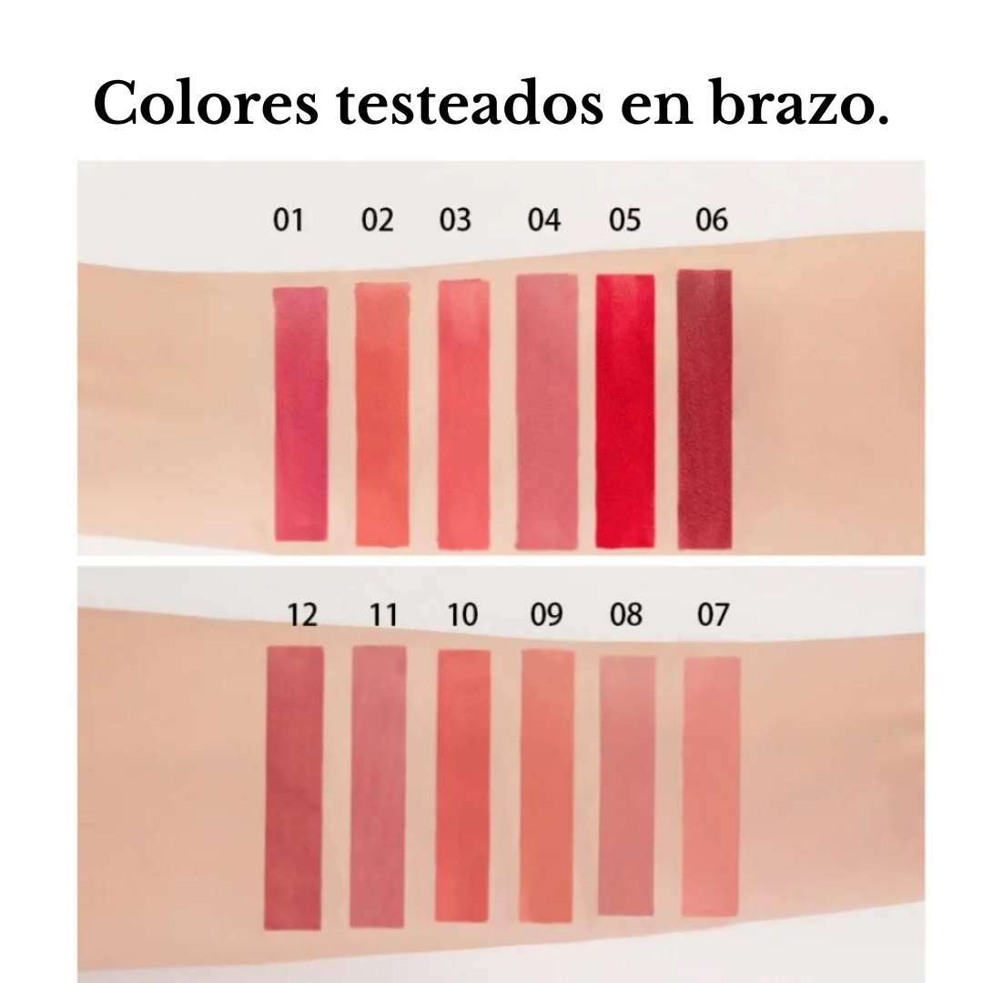 Pack de 6 pintalabios color mate