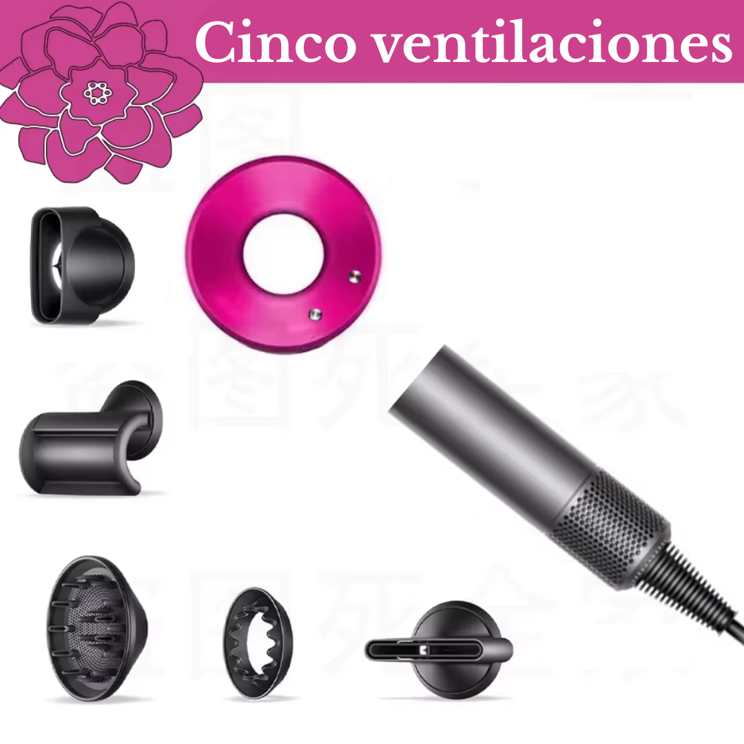 Secador iónico con accesorios