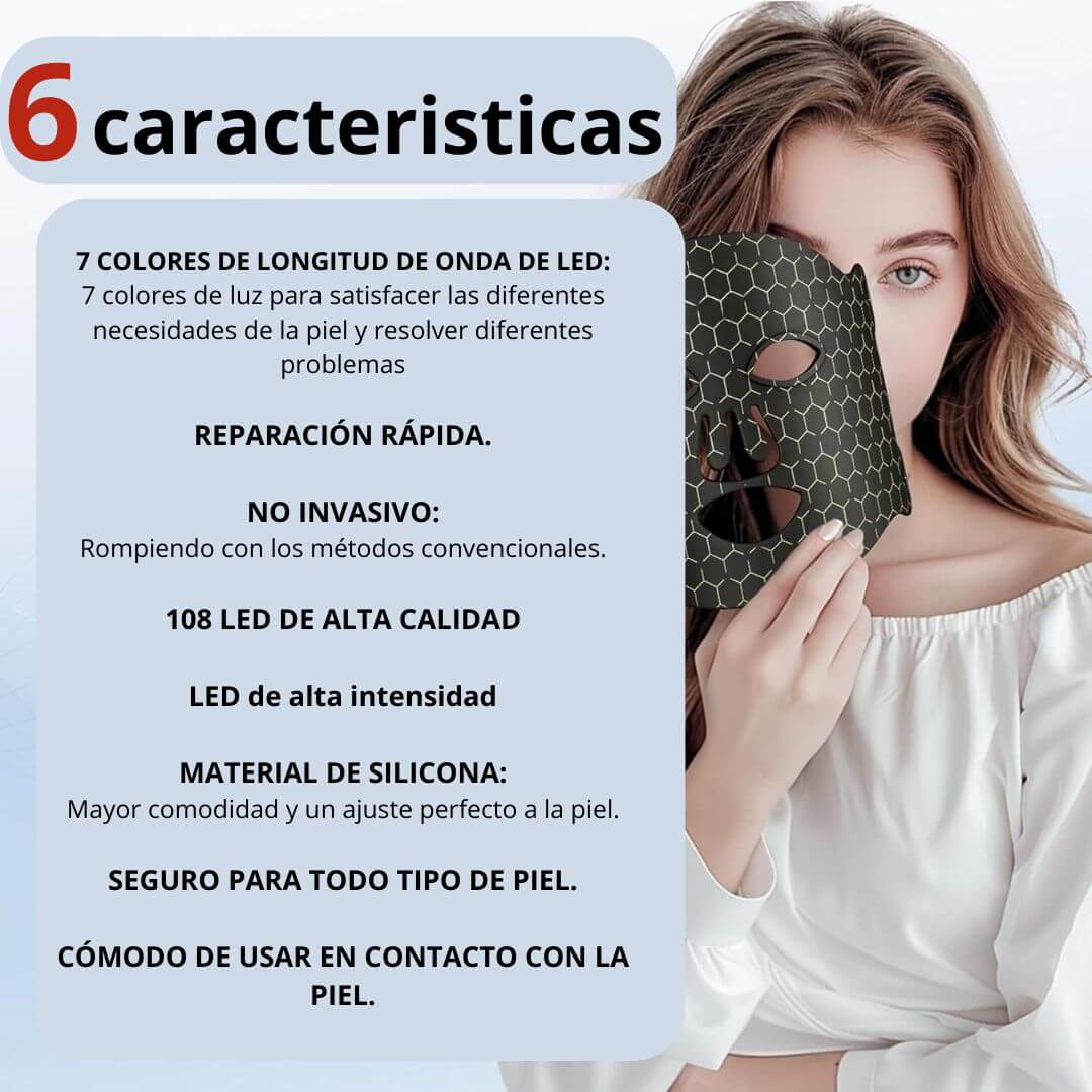 Máscara facial LED
