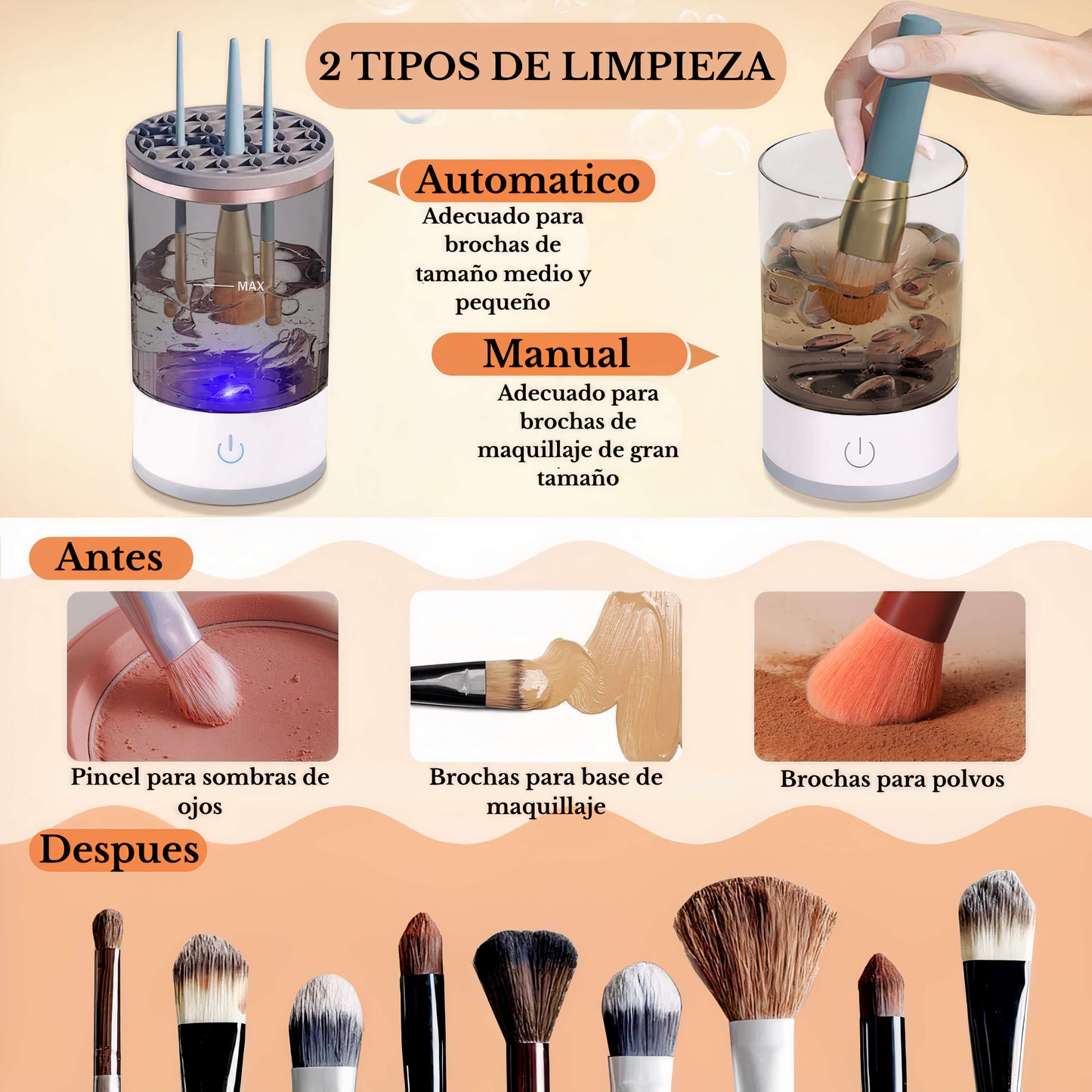Limpiador Brochas de Maquillaje